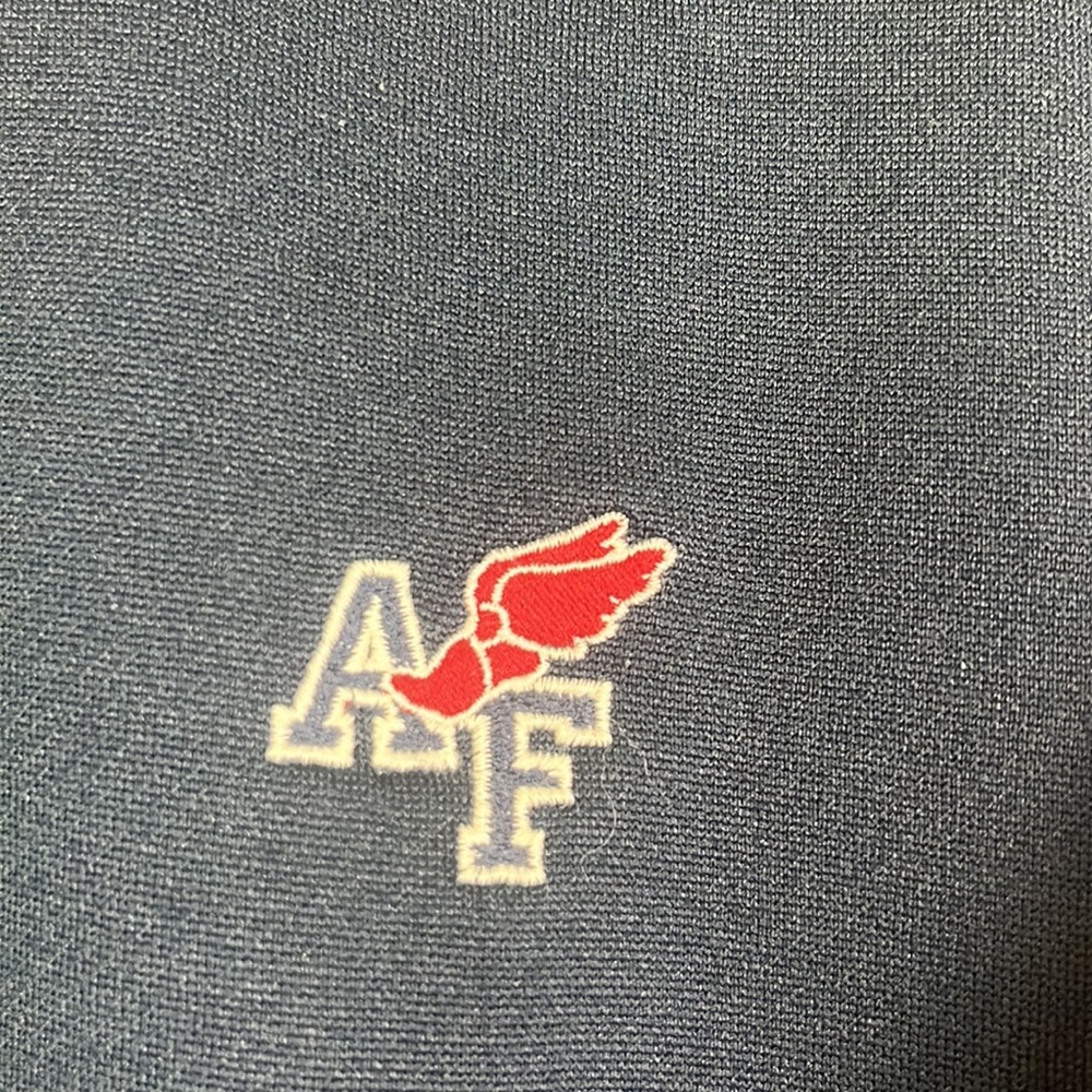 Abercrombie & Fitch Jacket Men Extra Large Navy Blue Zipper Closure Cotton Blend - Picture 3 of 6